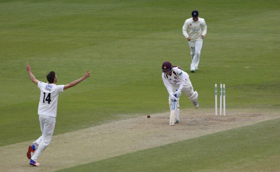 David Payne bowls Rob Newton for 108