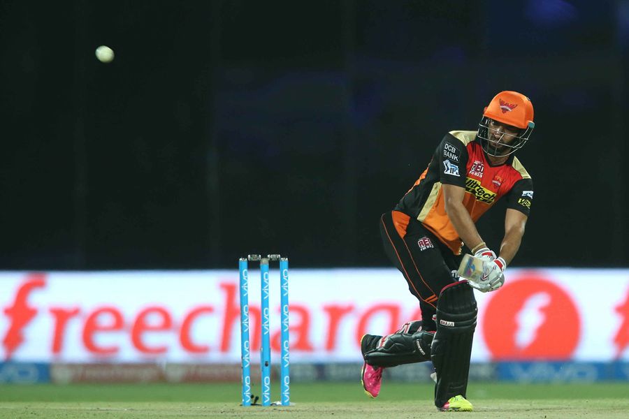 Bipul Sharma flicks for six over deep backward square