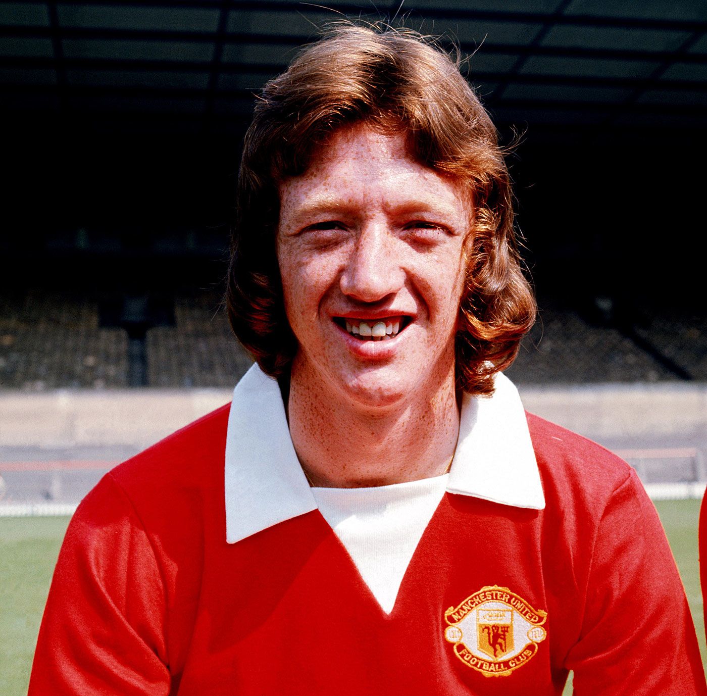Arnie Sidebottom with Manchester United in 1973