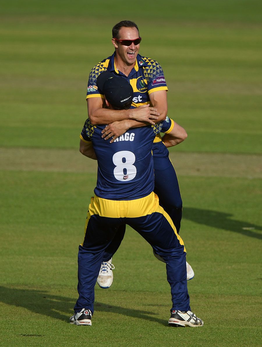 Dean Cosker celebrates