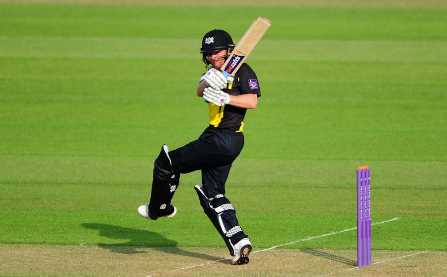 Hamish Marshall on the attack for Gloucestershire