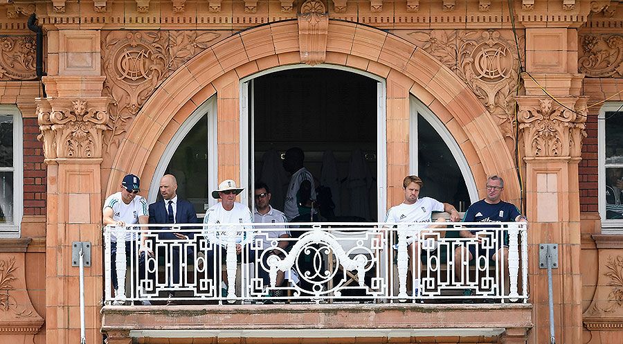 Matt Prior paid a visit to the England dressing-room