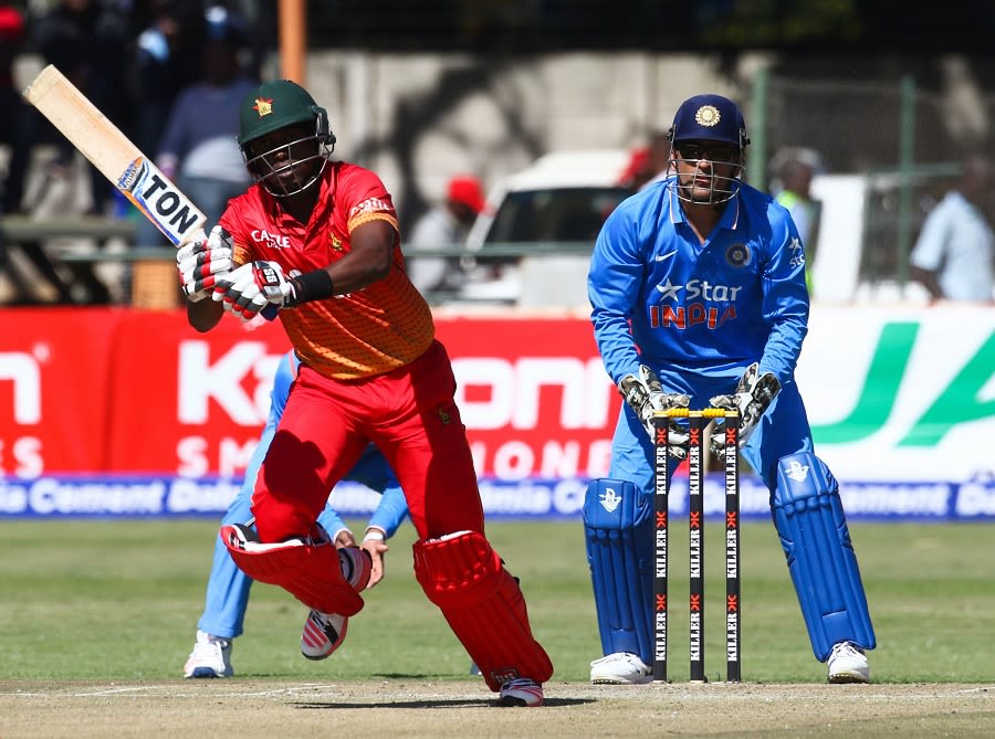 Elton Chigumbura whips a ball through midwicket