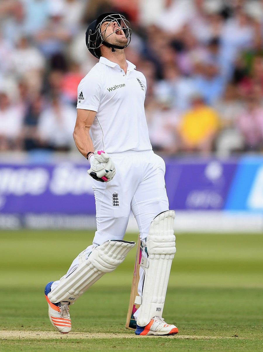 The end? Nick Compton shows his anguish after being dismissed