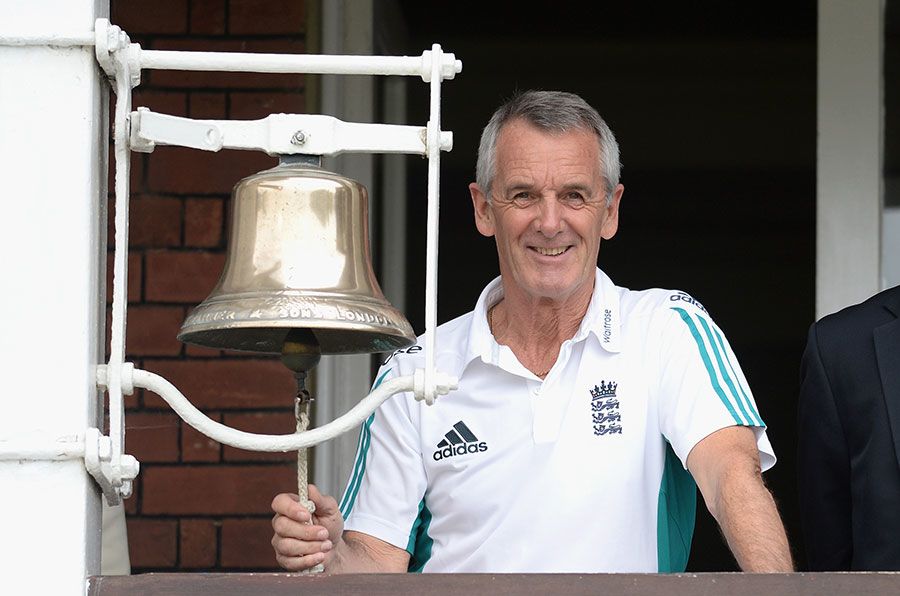 Phil Neale, England's operations manager, rang the five-minute bell at Lord's