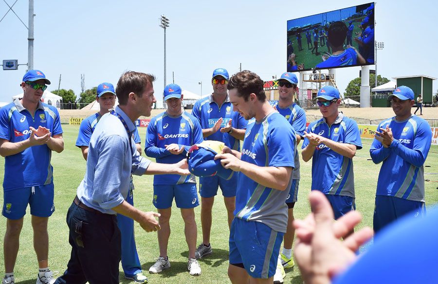 Damien Martyn handed Travis Head his ODI cap