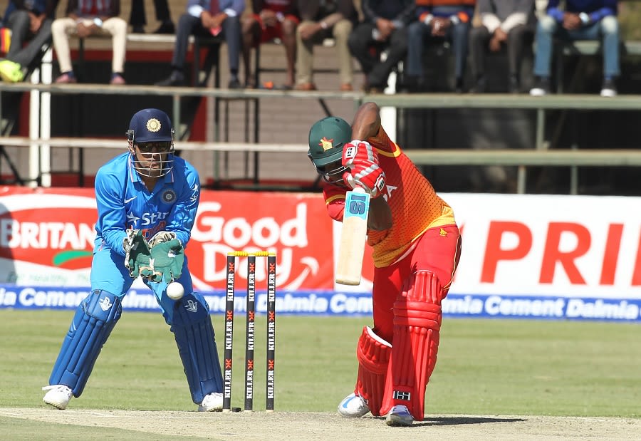 Vusi Sibanda plays a straight drive