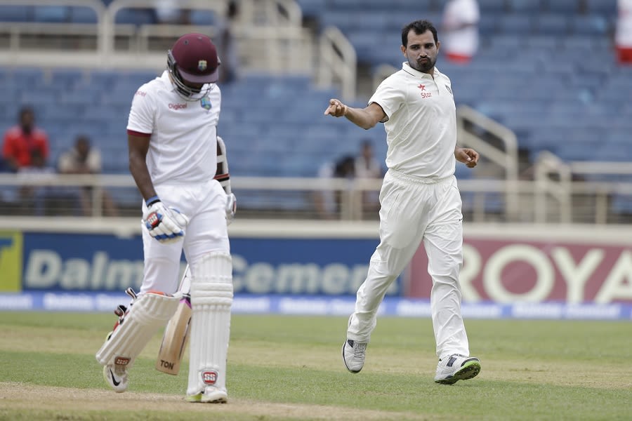 Mohammed Shami had Rajendra Chandrika caught at gully