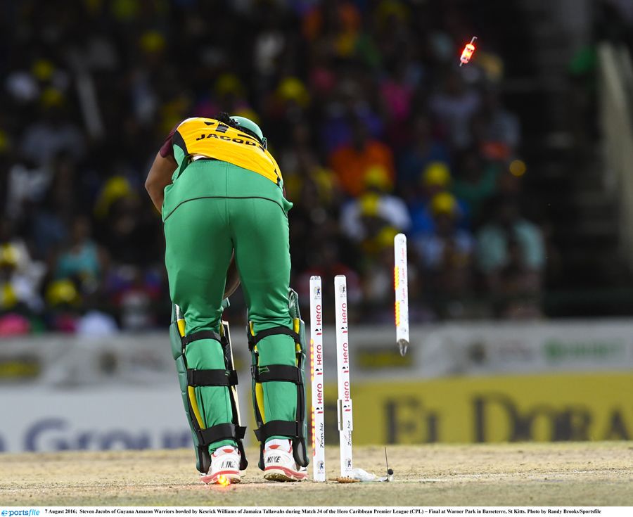 Steven Jacobs loses his off stump