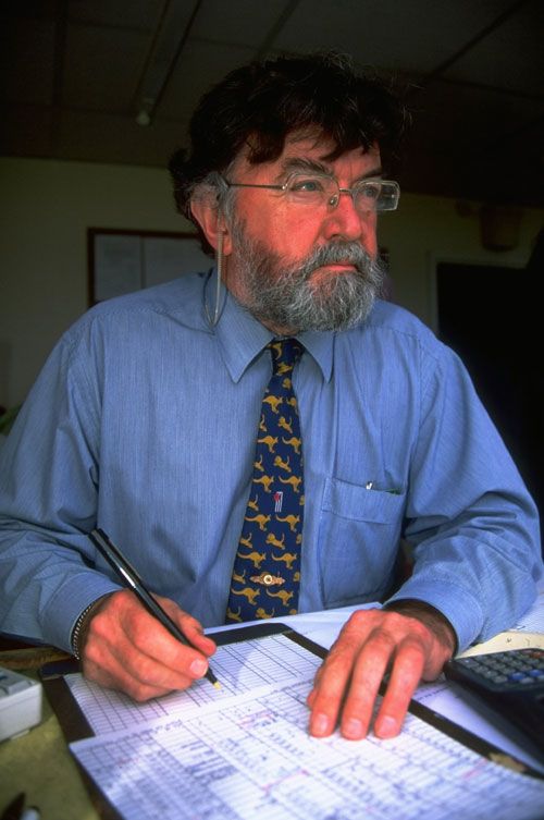 A portrait of Bill Frindall