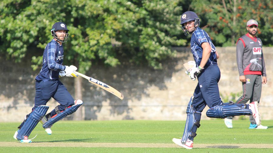 Preston Mommsen and Calum MacLeod put on a Scotland ODI third-wicket record stand of 165
