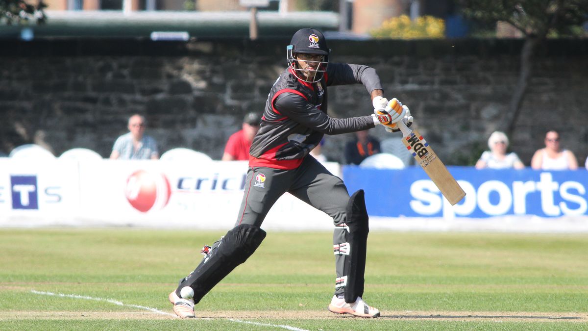 Mohammad Shahzad guides a run behind point