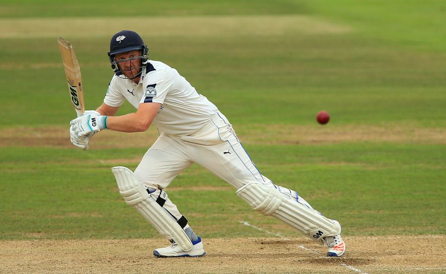 Yorkshire captain Andrew Gale steers into the off side