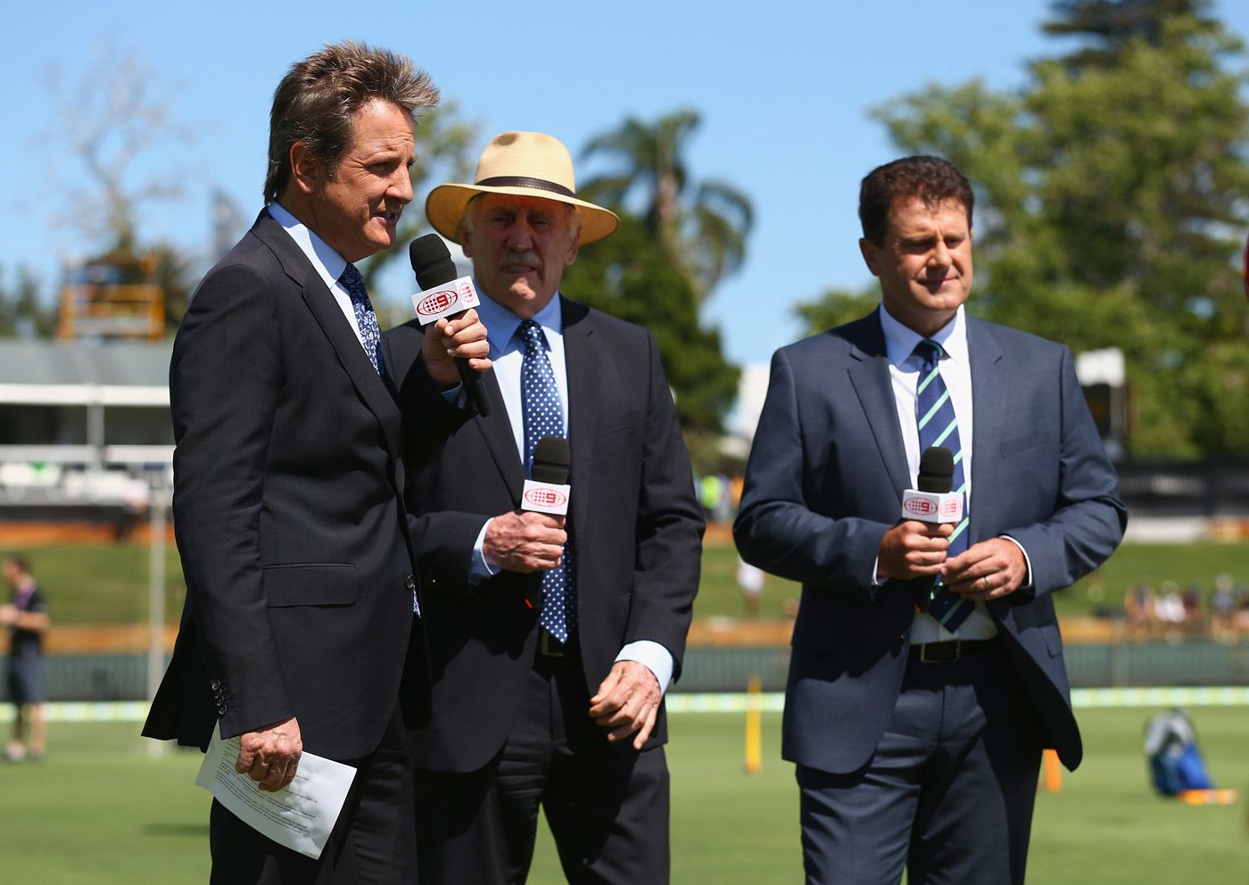 Mark Nicholas, Ian Chappell and Mark Taylor talk on television
