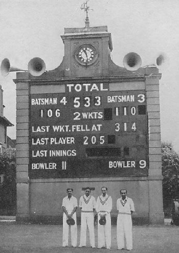 V. Mankad (105), L. Amarnath (106), Nawab of Pataudi (110 not out), V. M. Merchant (205)