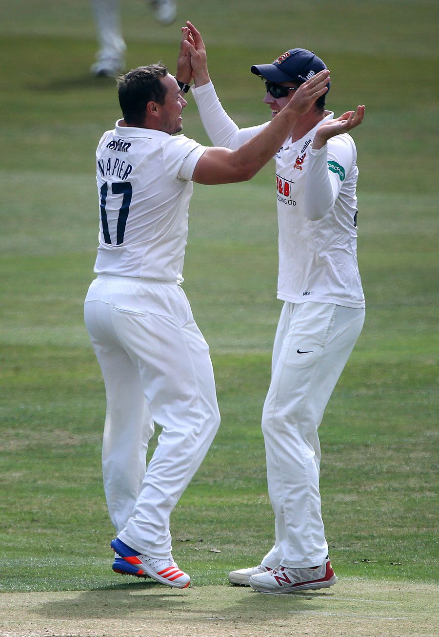 Graham Napier ripped through Glamorgan's top order in his final home game