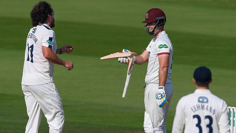 New bat, please: Jim Allenby's willow didn't stand up well against Ryan Sidebottom
