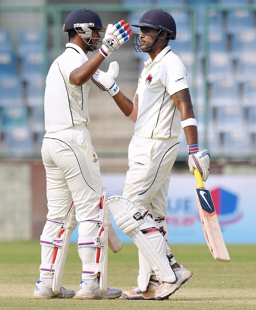 Kaustubh Pawar and Suryakumar Yadav added 155 runs for the fourth wicket