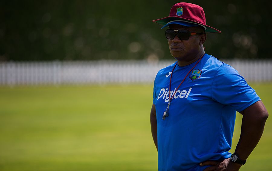 Hendy Springer oversees West Indies' training session