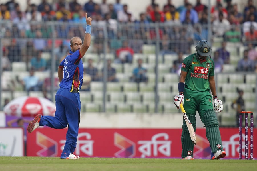 Mirwais Ashraf dismissed Soumya Sarkar early