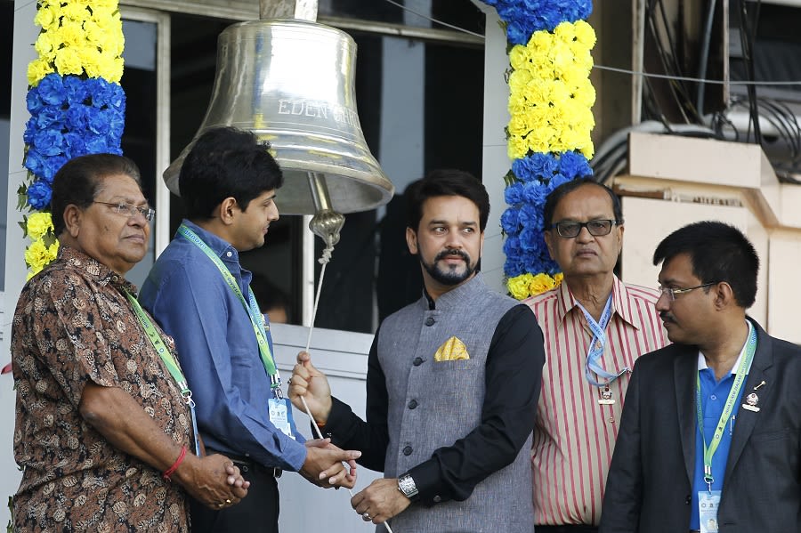 Anurag Thakur rings the bell ahead of the fourth day