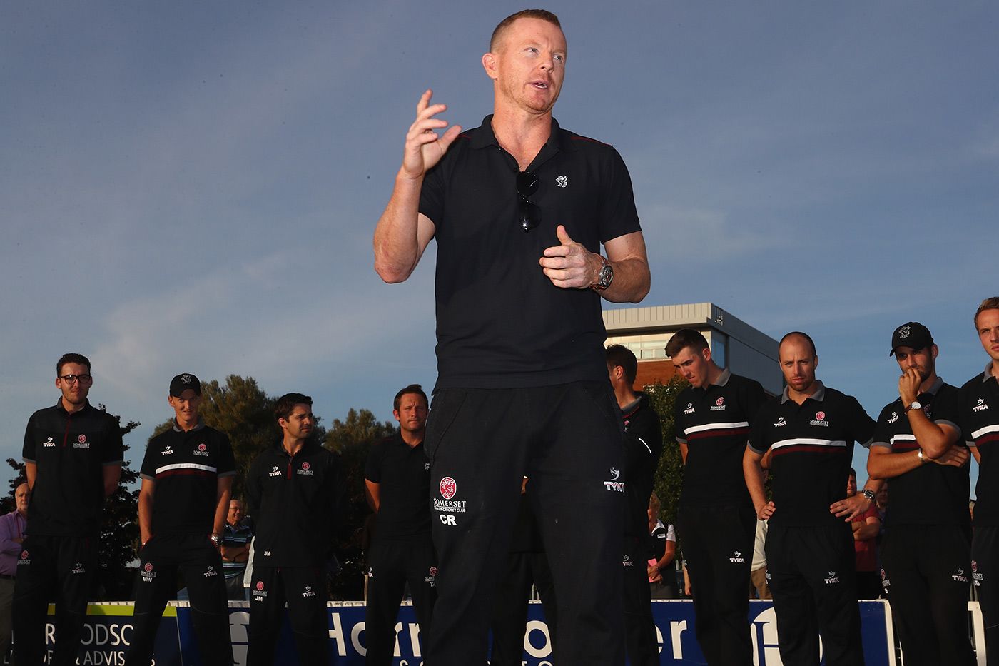Chris Rogers addresses Somerset's supporters