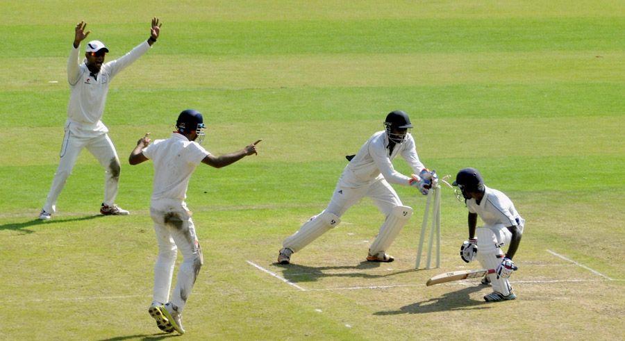 Services appeal for a stumping against Tripura