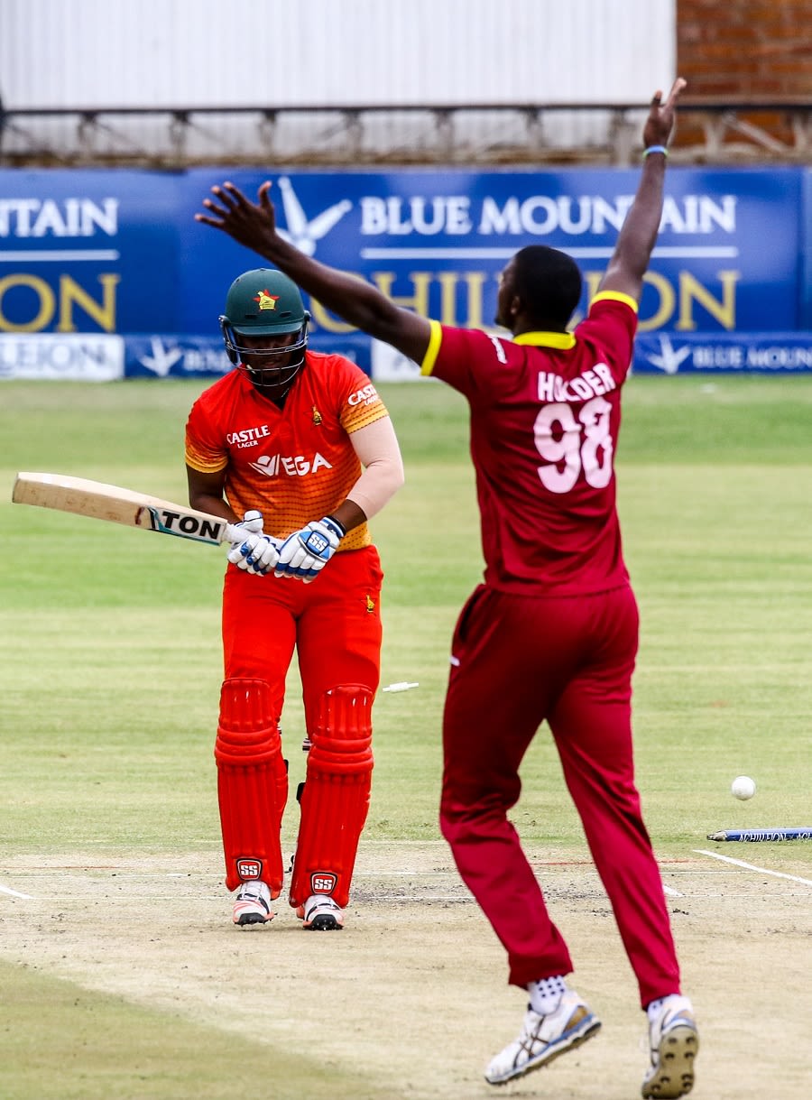 Jason Holder took out Chamu Chibhabha early
