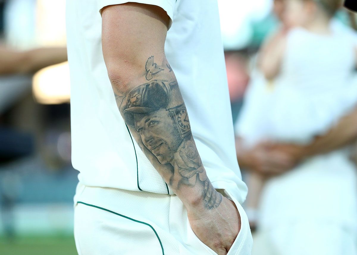 Matthew Wade's tattoo of Phillip Hughes