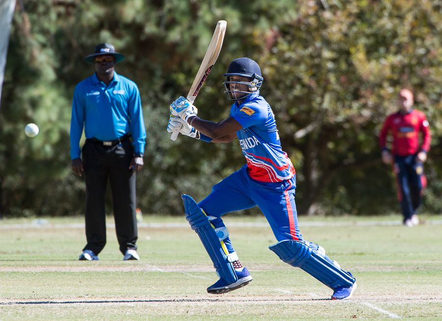 Kamau Leverock plays through the off side