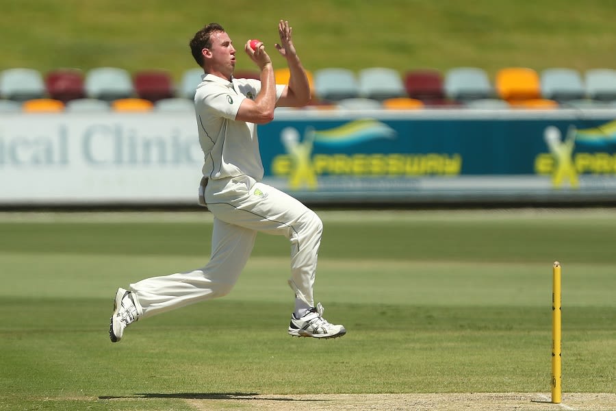 Cameron Wheatley takes his pre-delivery jump