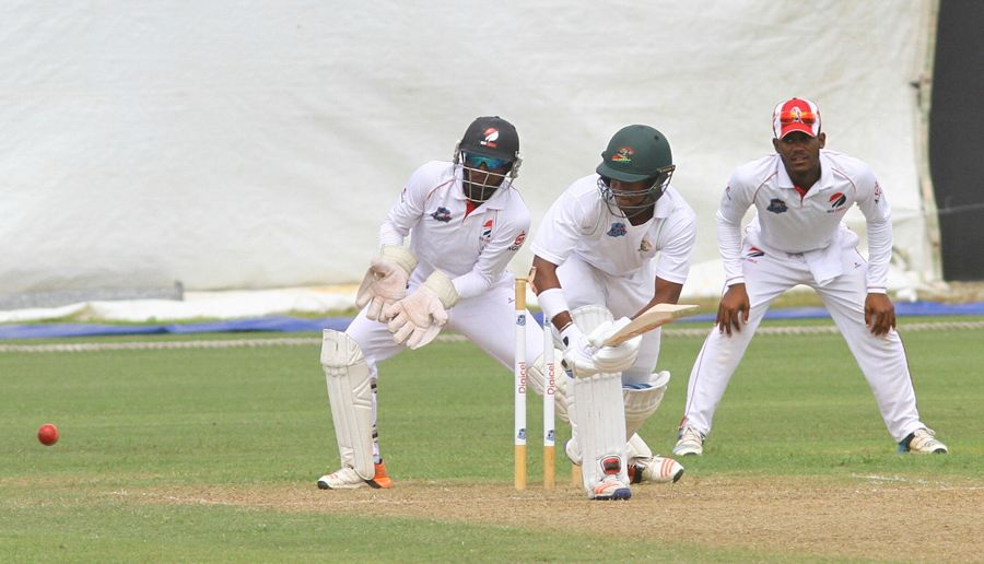 Leon Johnson pushes into the leg side