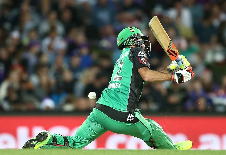 Rob Quiney finds himself in an awkward position after playing a shot