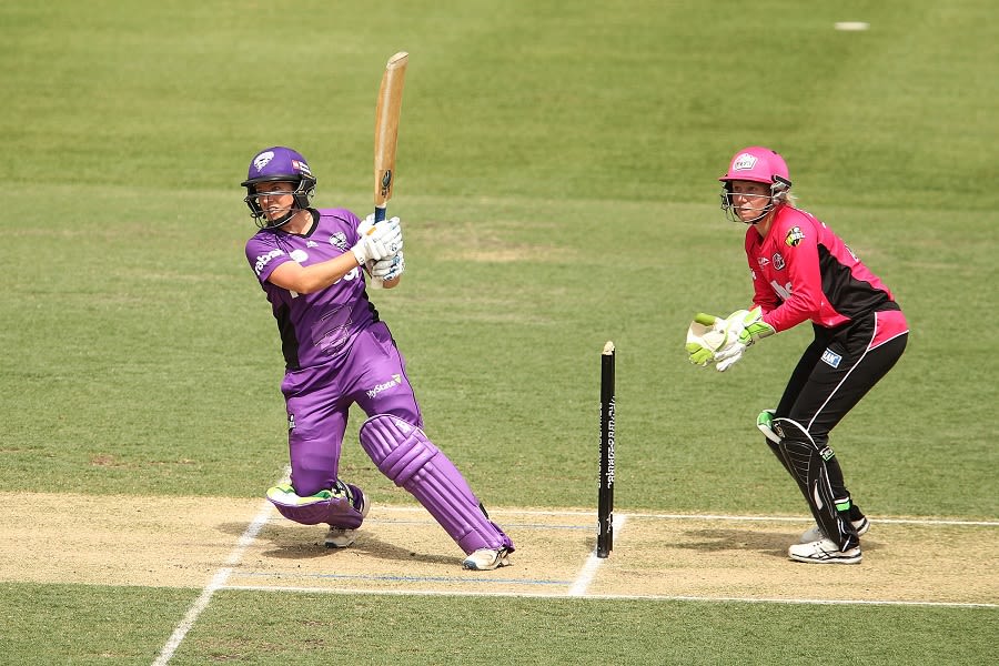 Isobel Joyce pulls the ball away