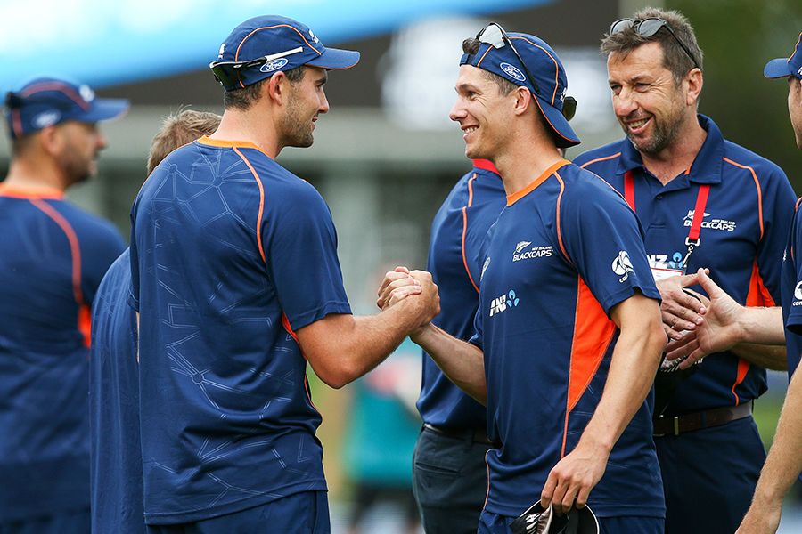 New Zealand handed T20I caps to Tom Bruce (left) and Ben Wheeler