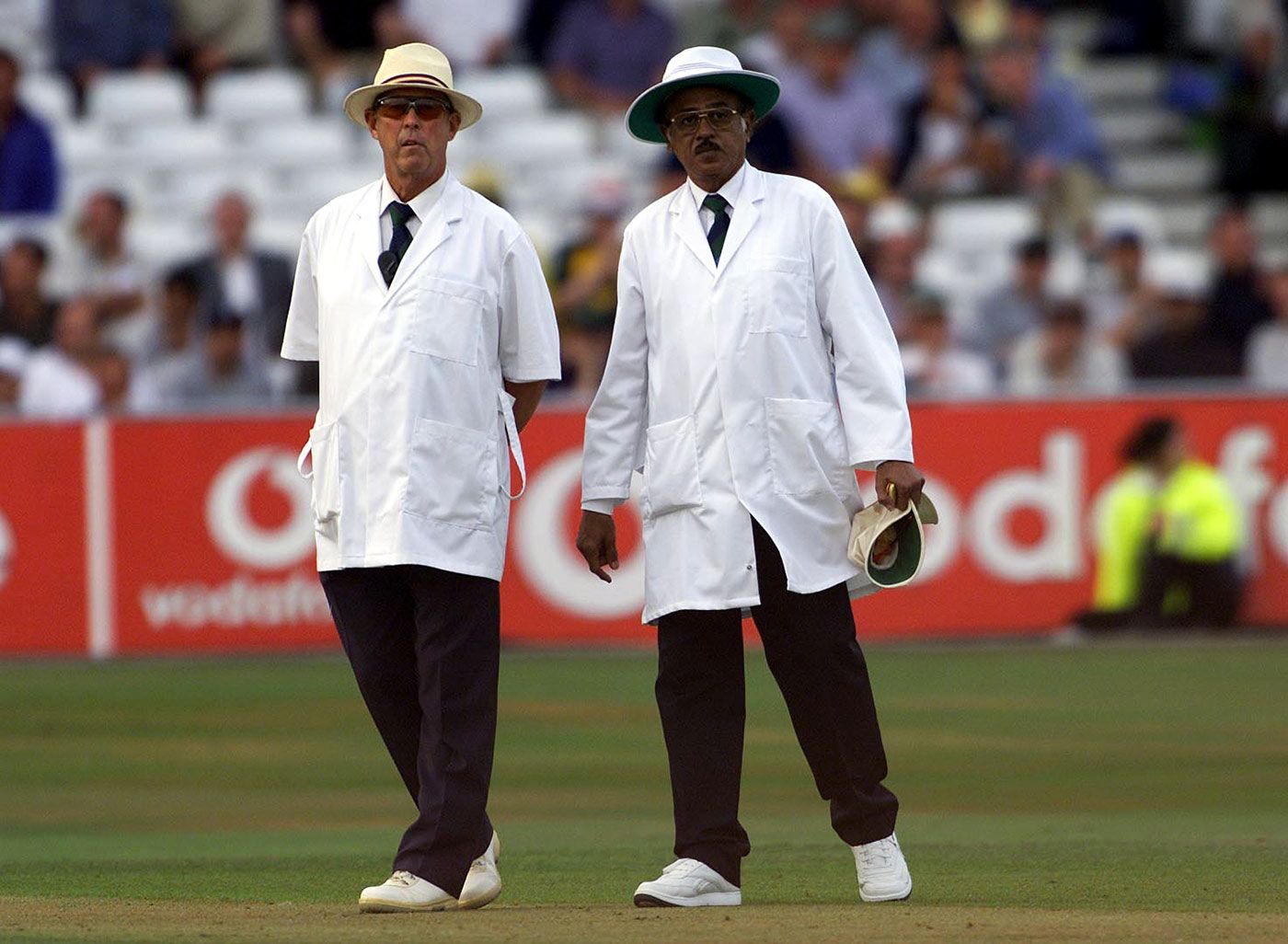 Umpires John Hampshire and S Venkataraghavan