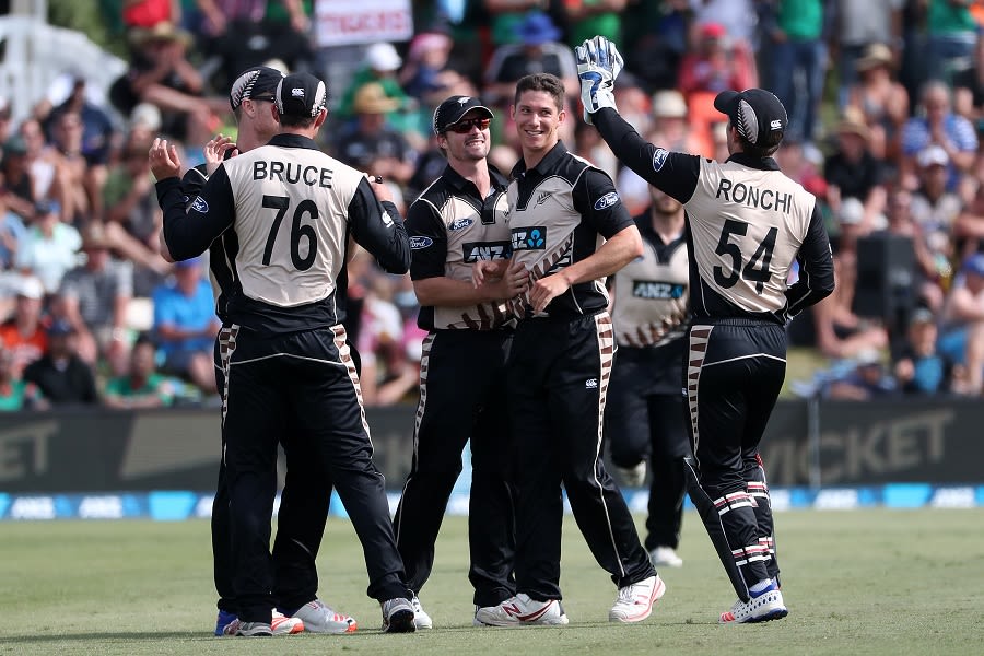 Ben Wheeler is mobbed by his team-mates