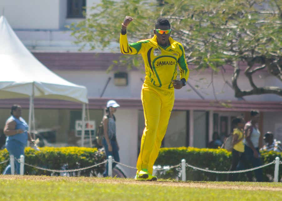 Damion Jacobs took figures of 2 for 22 in ten overs