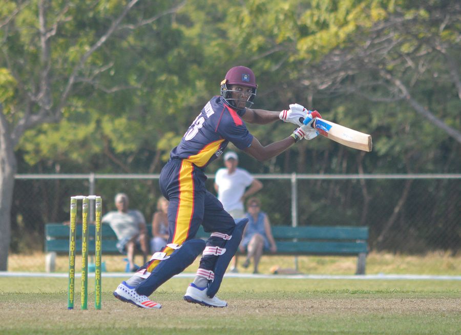 Cassius Burton cuts on the way to finishing 38 not out
