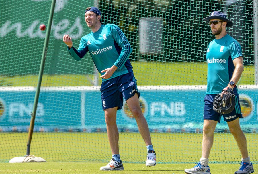 Jamie Overton and Kevin Shine take part in a training session