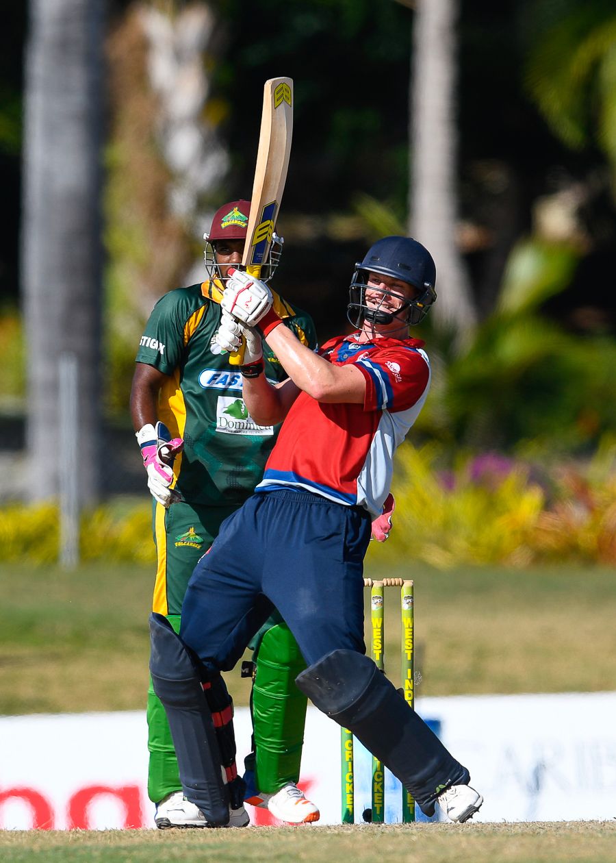 Will Gidman pulls over the leg side during his 94