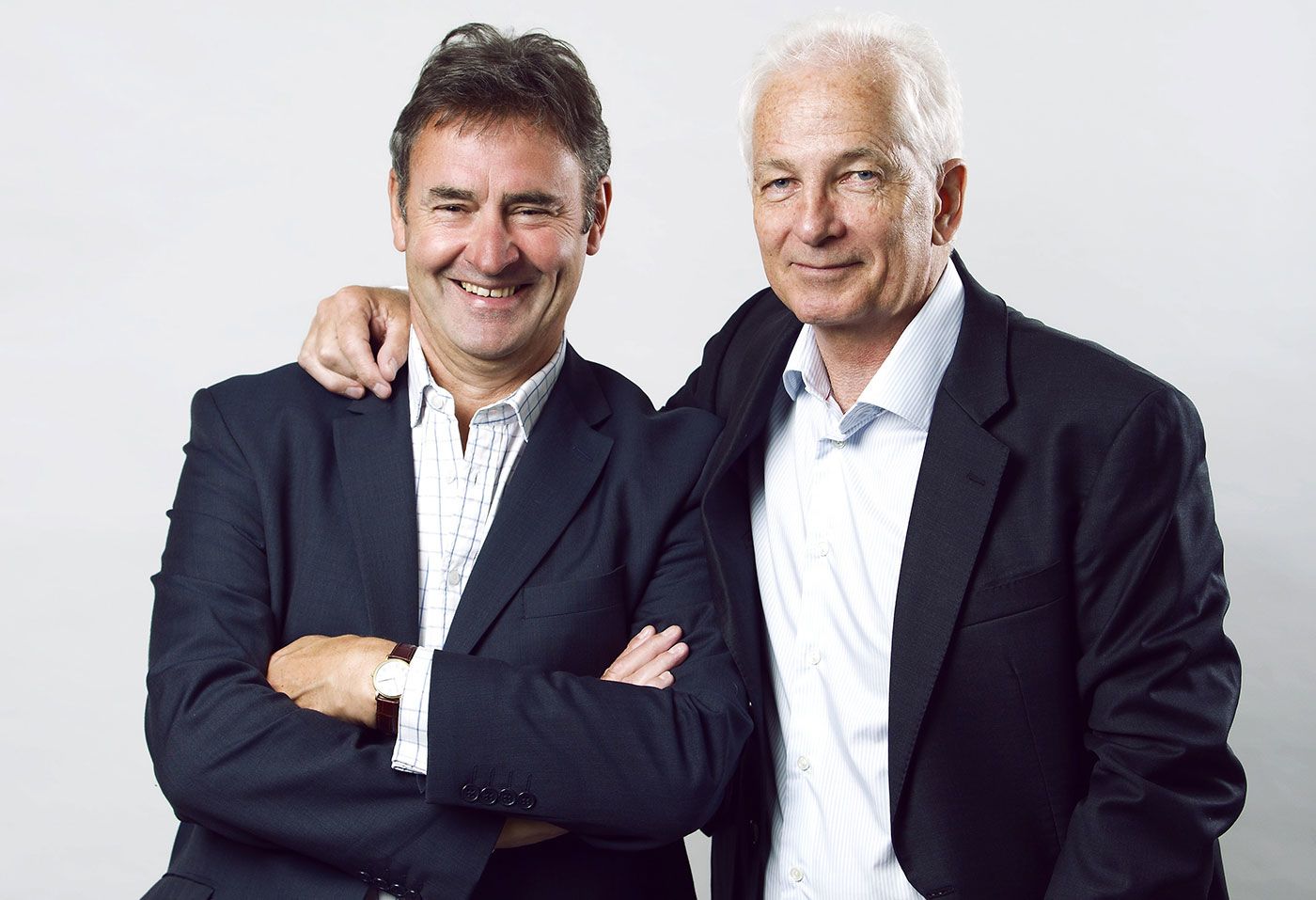 Chris Cowdrey and David Gower