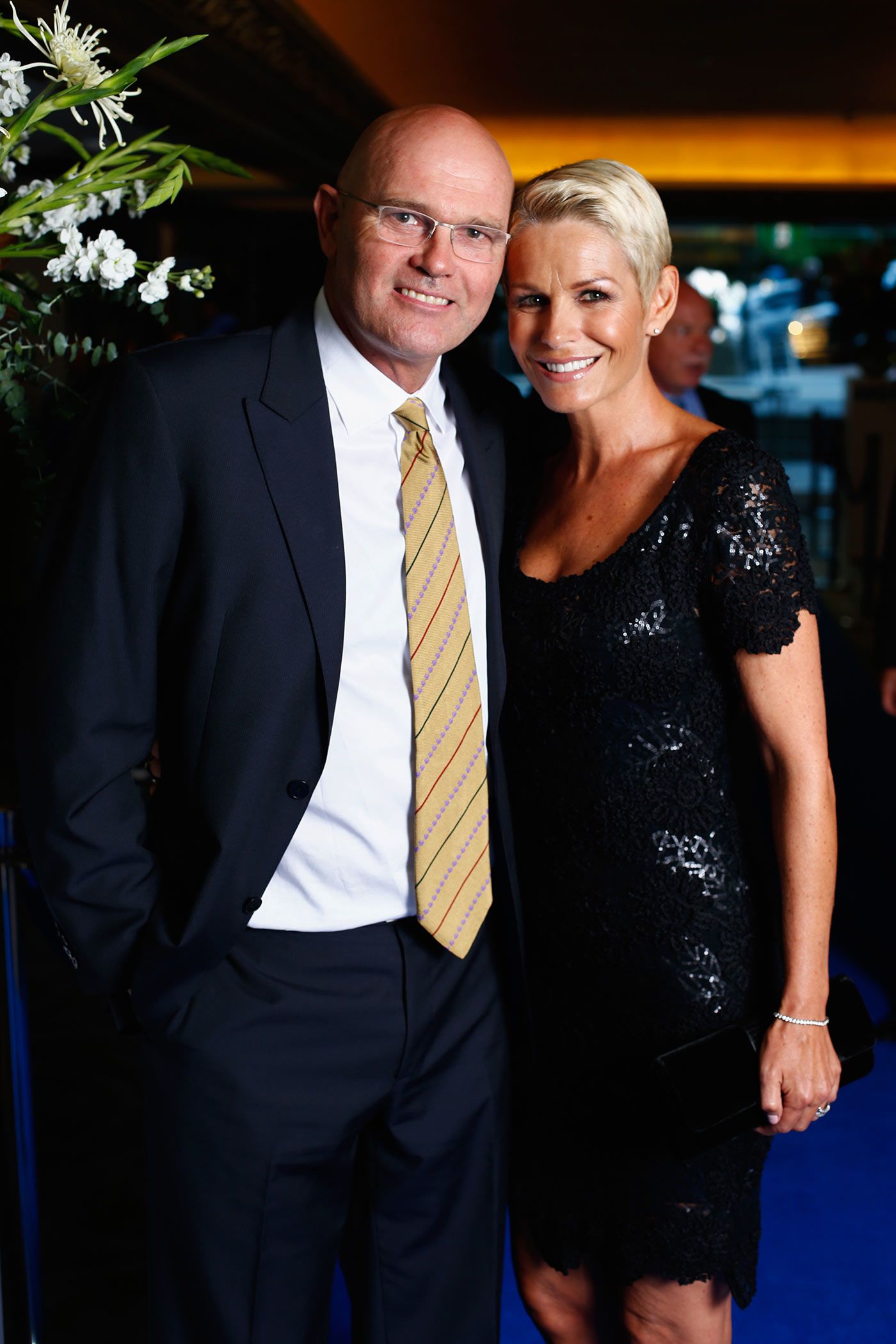 Martin Crowe and his wife, Lorraine Downes at the New Zealand Cricket awards, 2015