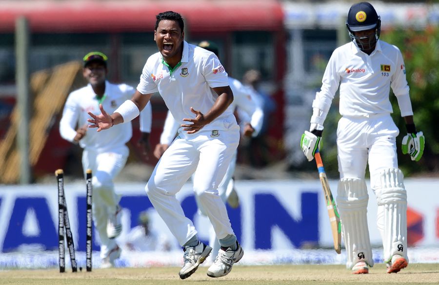 Subashis Roy was delighted after bowling Upul Tharanga for 4