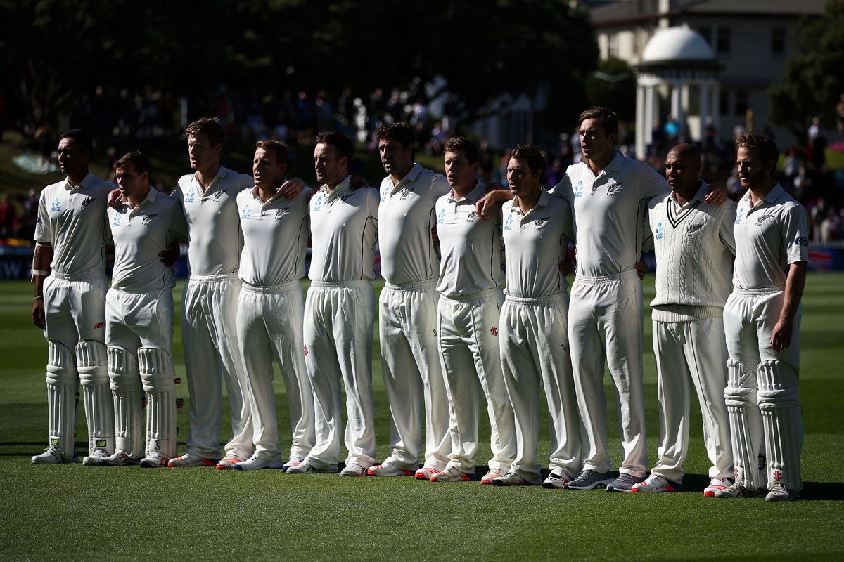 New Zealand sing their national anthem