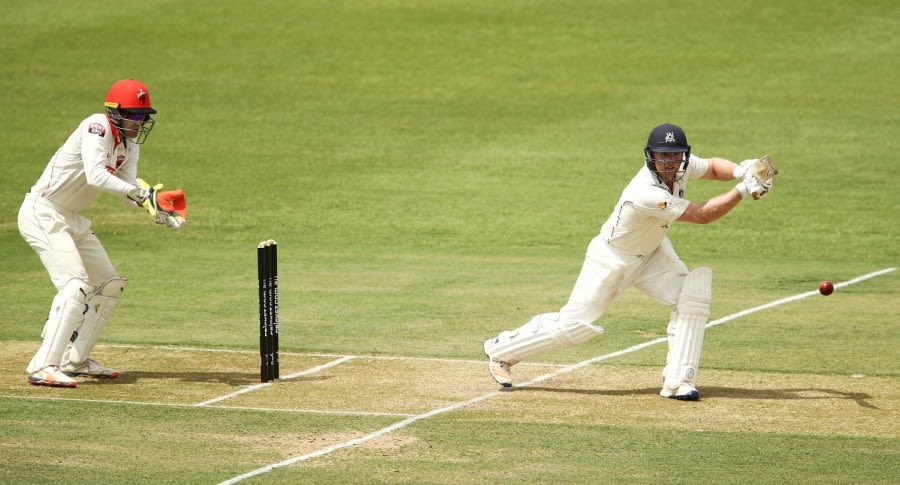 Travis Dean lays into a drive