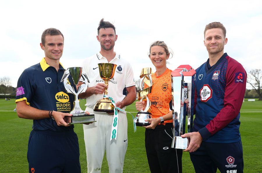 Josh Poysden, James Franklin, Charlotte Edwards and Graeme White at the season launch