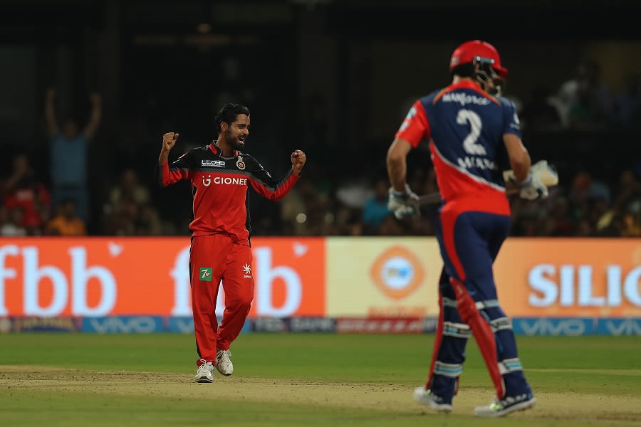 Iqbal Abdulla celebrates his second wicket of the match