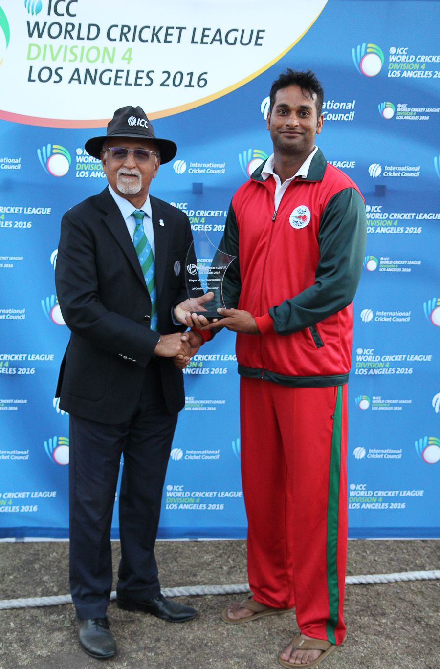 Oman's Khawar Ali was named Man of the Series