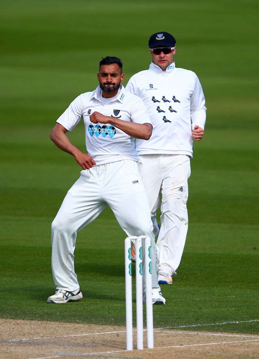 Wicket moves: Ajmal Shahzad shows off his dance skills